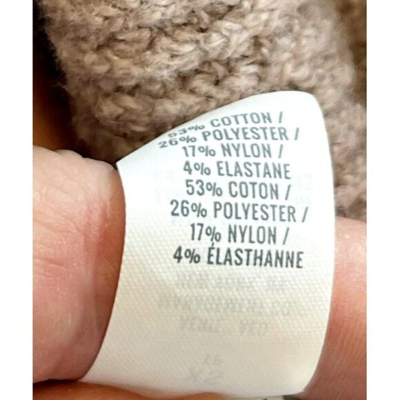 Aerie Cozy Up Waffle knit Sweater Hoodie Color Mauve Womens XS Vneck Oversized - Picture 6 of 6